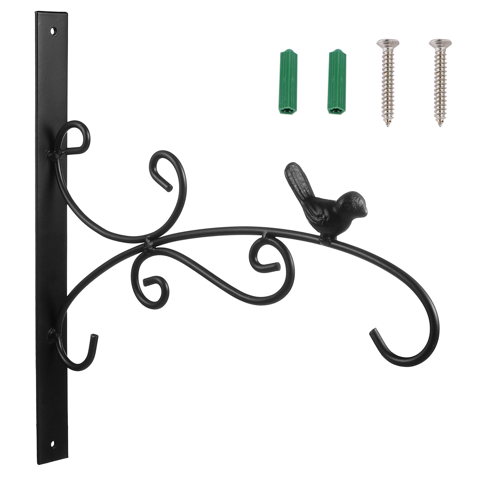 Hanging Planter Basket - Rustic Iron Wall Hook for Hanging