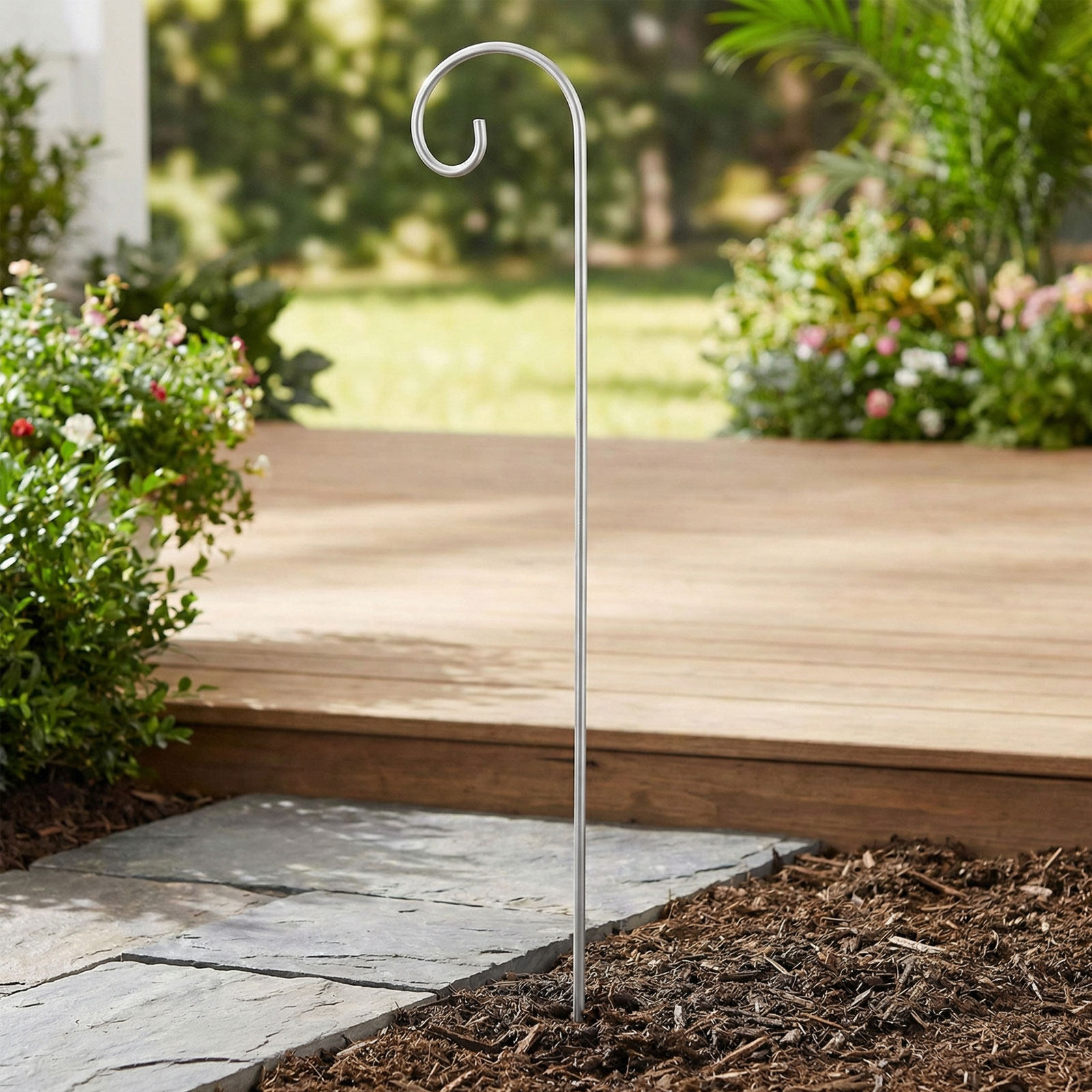 Plant Label Tags - 25Pcs Outdoor Metal Shepherd Hooks Garden
