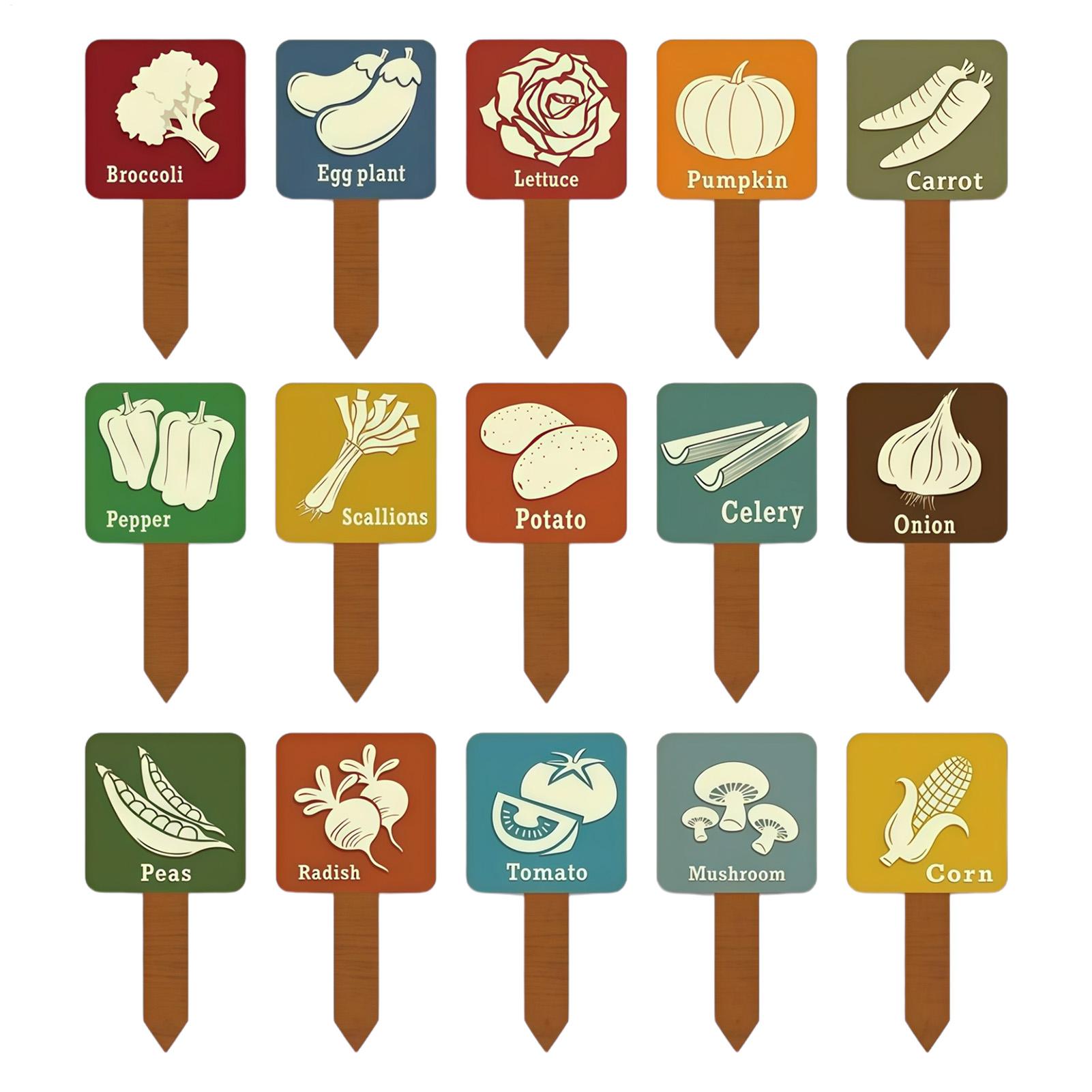 Plant Label Tags - 15 Pieces T-shape Signs Tags Markers