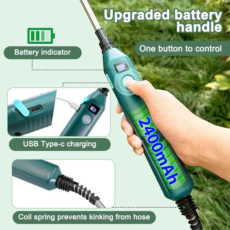 Gardening Tools Lowes - 2400mAh Electric Garden Sprayer, High Pressure