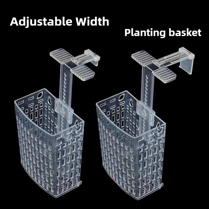 Hanging Planter Basket - Aquarium Plant Holder Adjustable Height Lifting