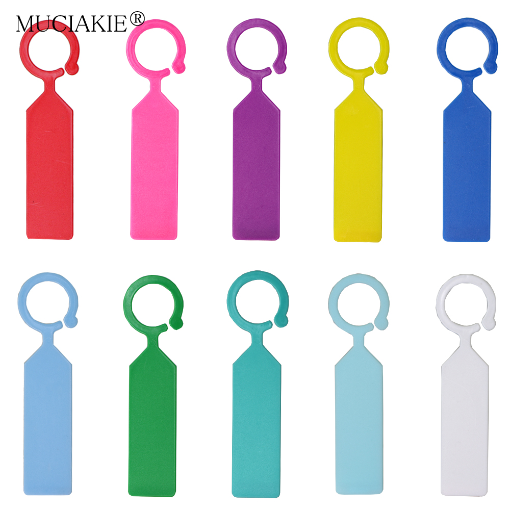 Plant Label Tags - MUCIAKIE 50PCS Ring Plastic Hanging Labels