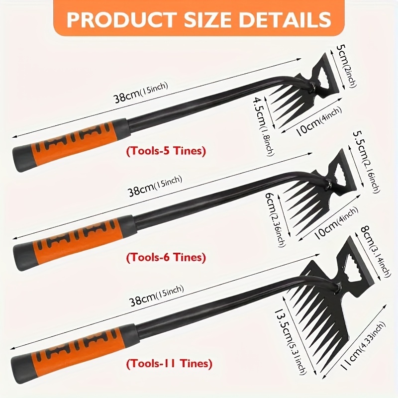 2 in 1 Garden Weeding Rake 5/6 - огляд і ціна Gardening Tools To Remove Grass
