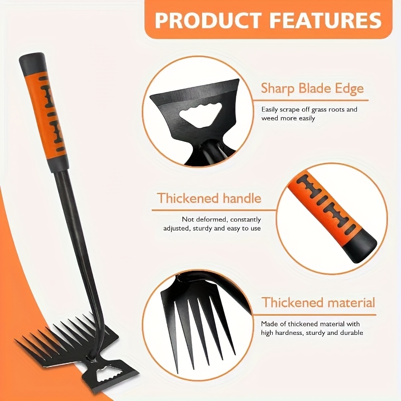 2 in 1 Garden Weeding Rake 5/6 - огляд і ціна Gardening Tools To Remove Grass