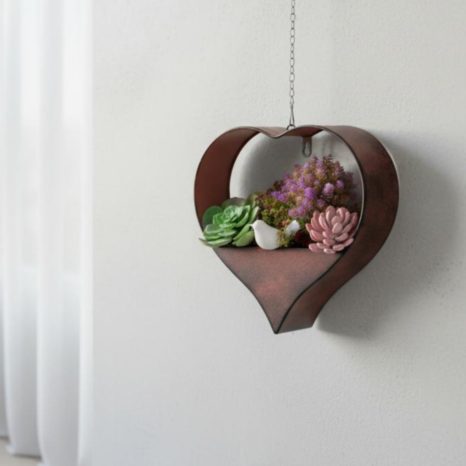 Heart Shaped Metal Planter Wal - огляд і ціна Hanging Planter Basket