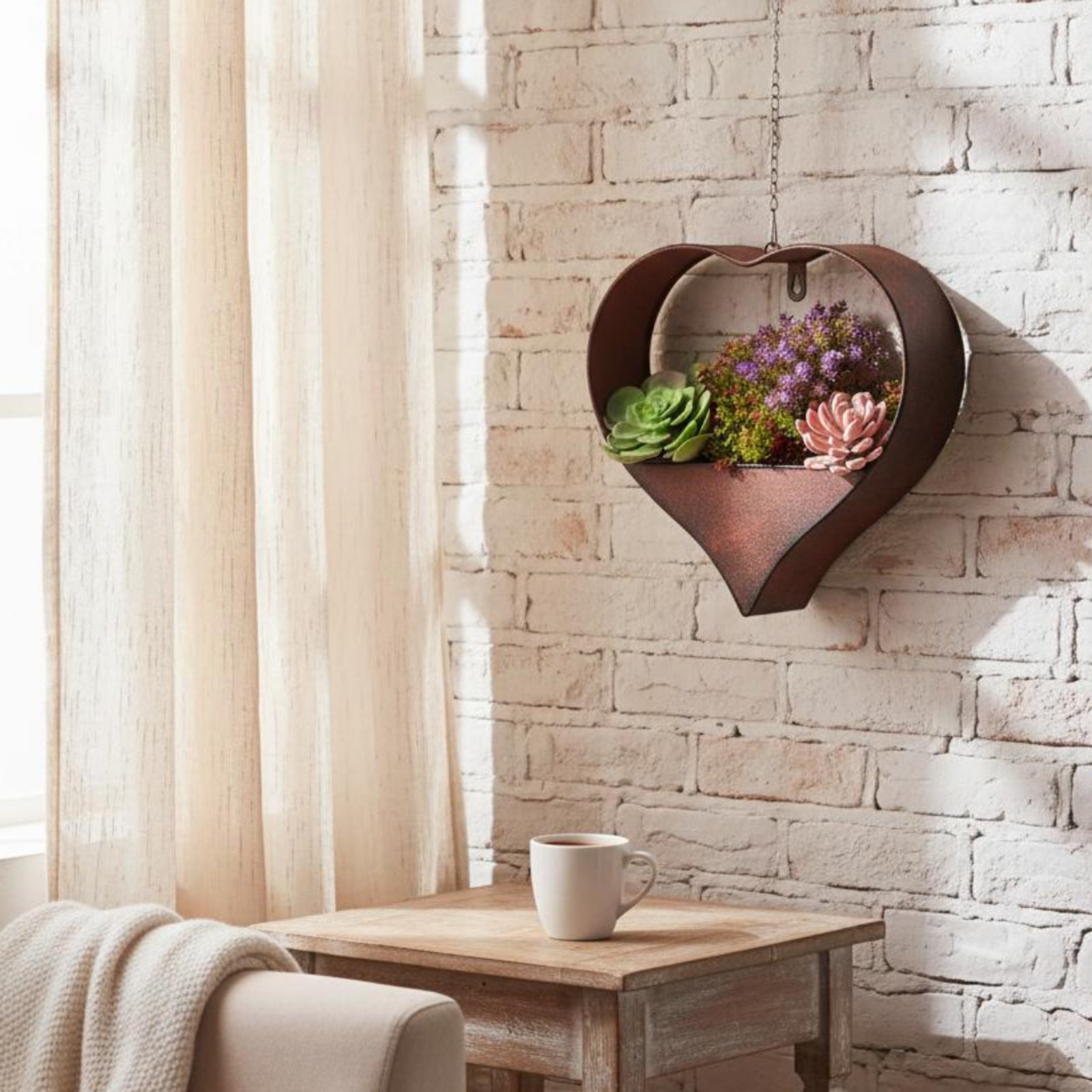 Heart Shaped Metal Planter Wal - огляд і ціна Hanging Planter Basket