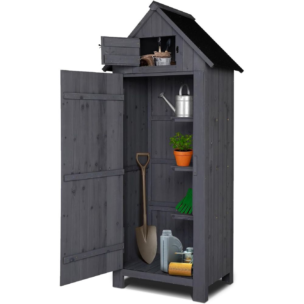 Outdoor Wooden Storage Shed, G - огляд і ціна Gardening Tools Wooden