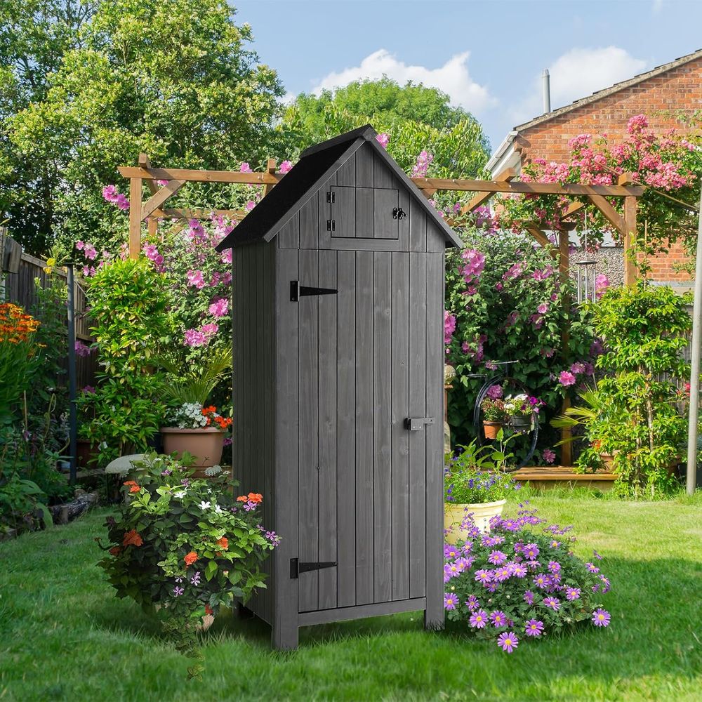 Outdoor Wooden Storage Shed, G - огляд і ціна Gardening Tools Wooden
