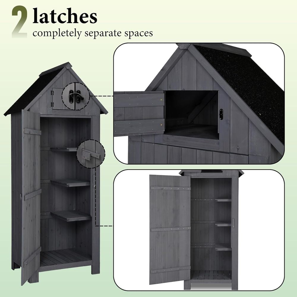 Outdoor Wooden Storage Shed, G - огляд і ціна Gardening Tools Wooden