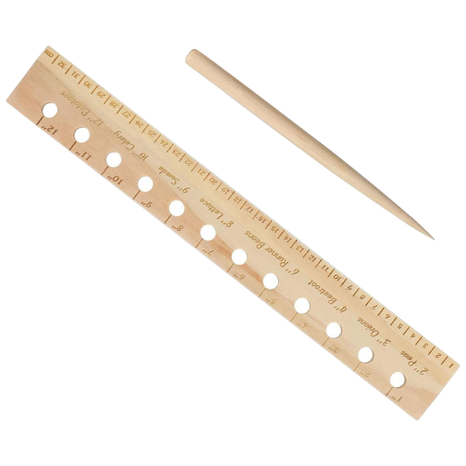 Solid Wood Planting Ruler for  - огляд і ціна Gardening Tools Wooden