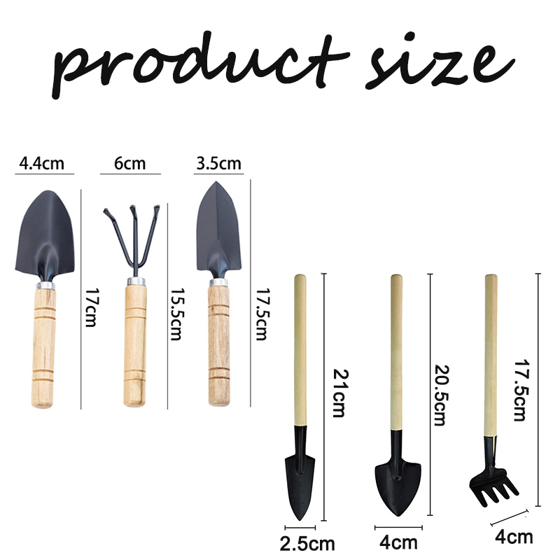 3Pcs Mini Gardening Tool Set w - огляд і ціна Gardening Tools Wooden