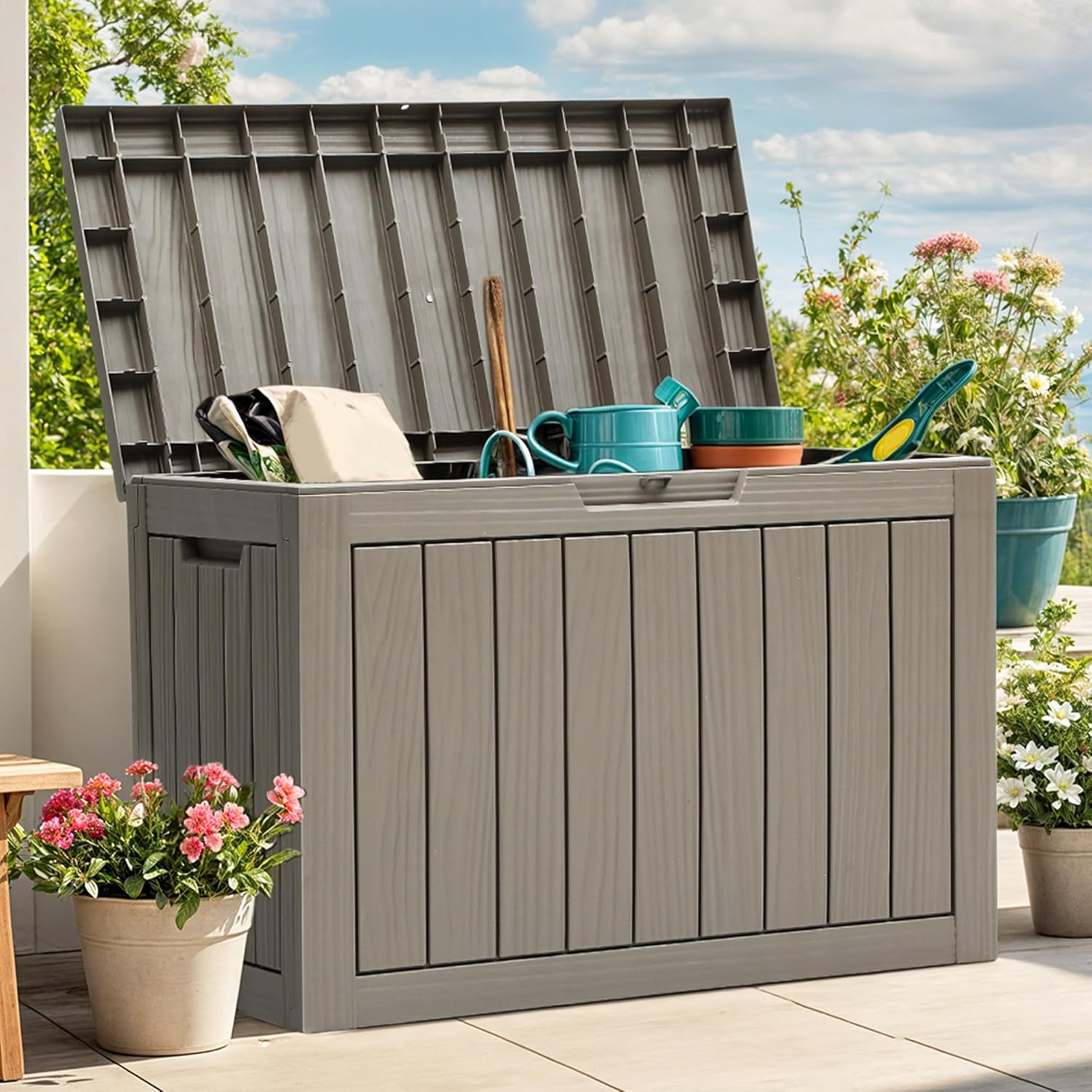 45 Gallon Deck Box, Outdoor St - огляд і ціна Gardening Tools Images