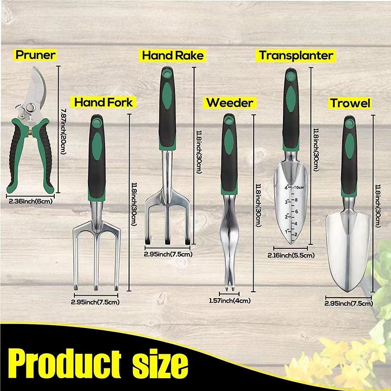 11 Pcs Garden Tool Set Aluminu - огляд і ціна Gardening Tools Spade