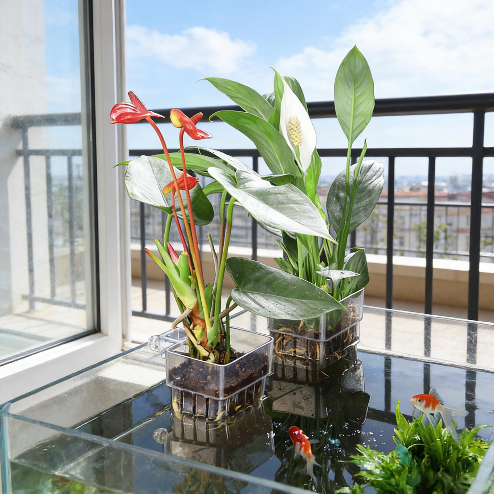 Aquarium Plant Basket Transpar - огляд і ціна Hanging Planter Basket