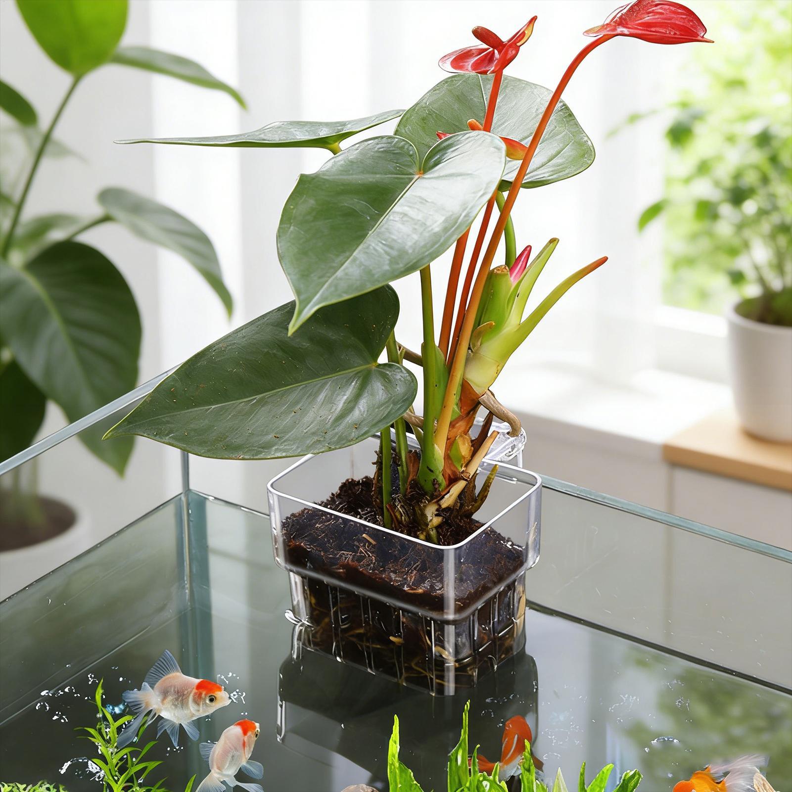 Aquarium Plant Basket Transpar - огляд і ціна Hanging Planter Basket