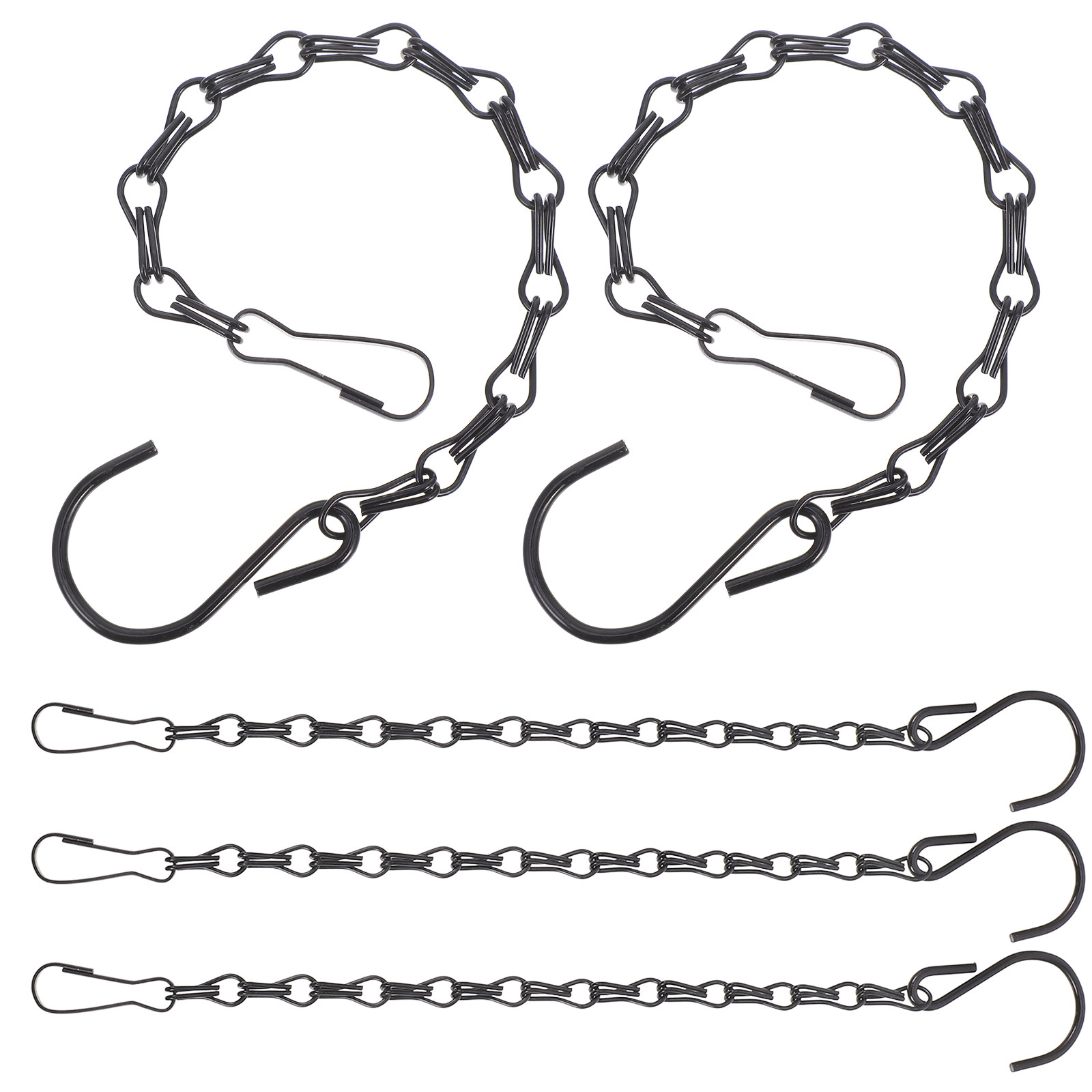 5Pcs Black Double Hook Chain H - огляд і ціна Hanging Planter Basket