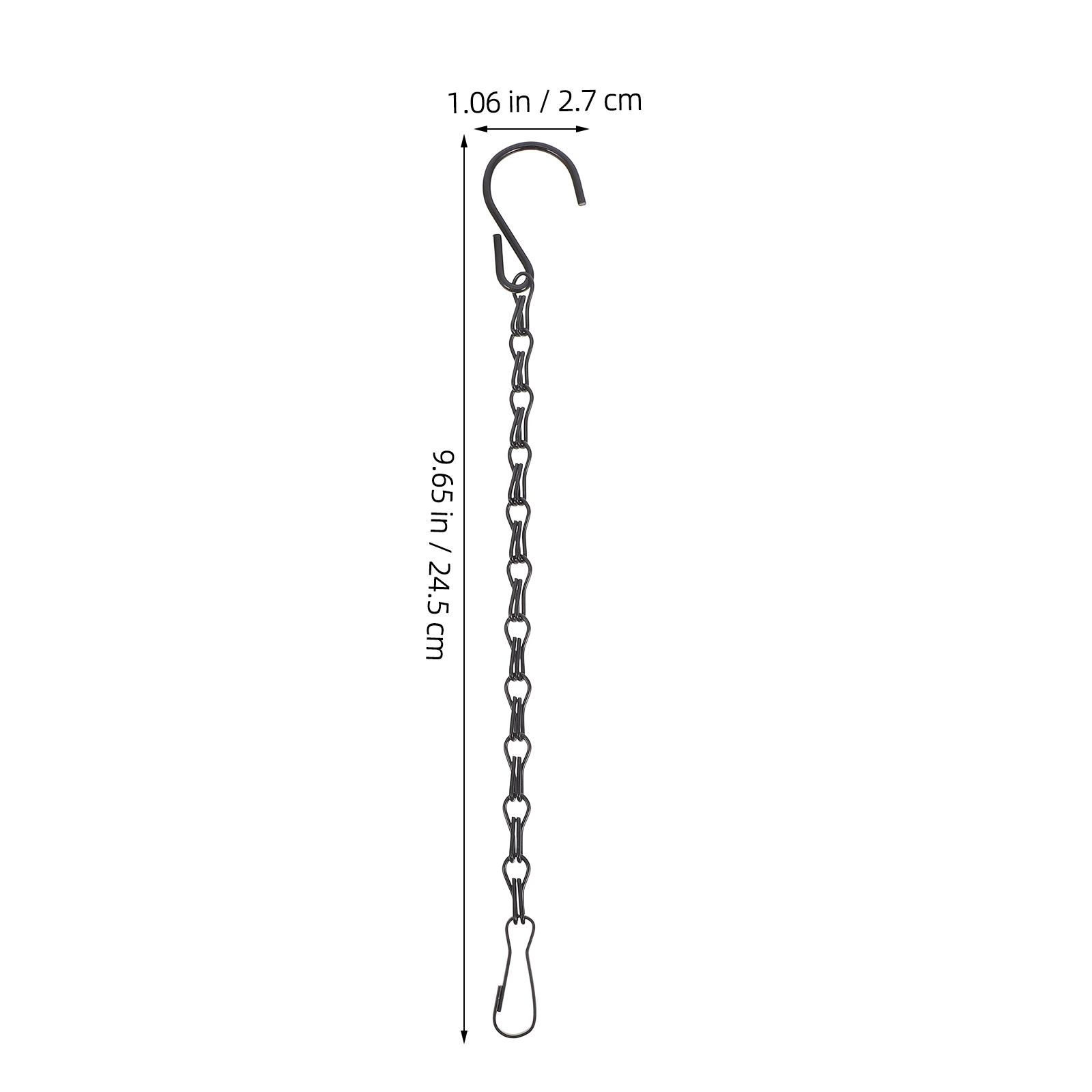 5Pcs Black Double Hook Chain H - огляд і ціна Hanging Planter Basket