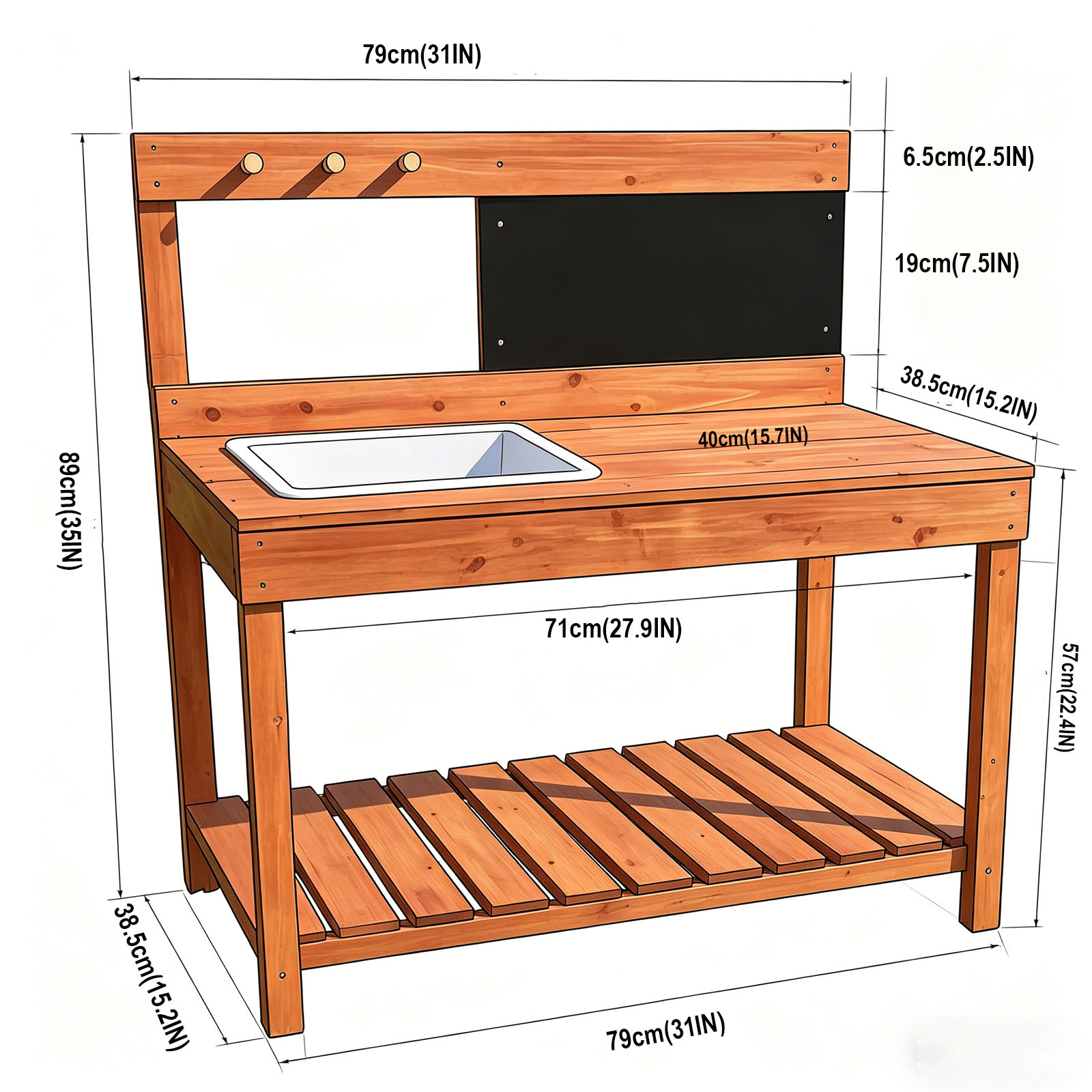 Wooden Potting Benches For Chi - огляд і ціна Gardening Tools Wooden