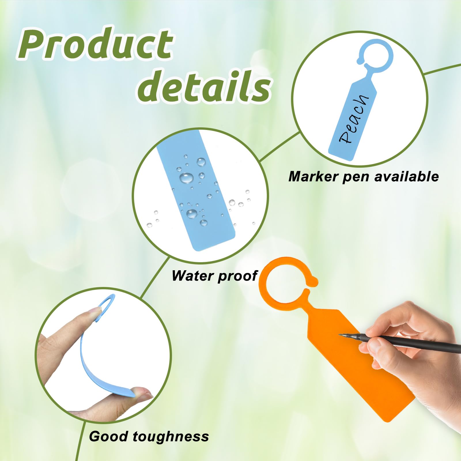 100PCS 10.7x2.3CM Plastic Gard - огляд і ціна Plant Label Tags