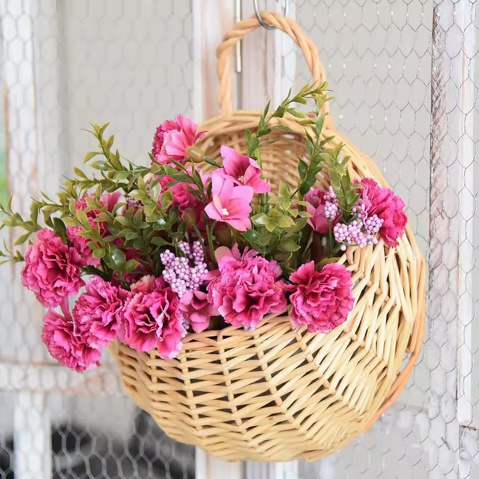 Hand Made Wicker Rattan Flower - огляд і ціна Hanging Planter Basket