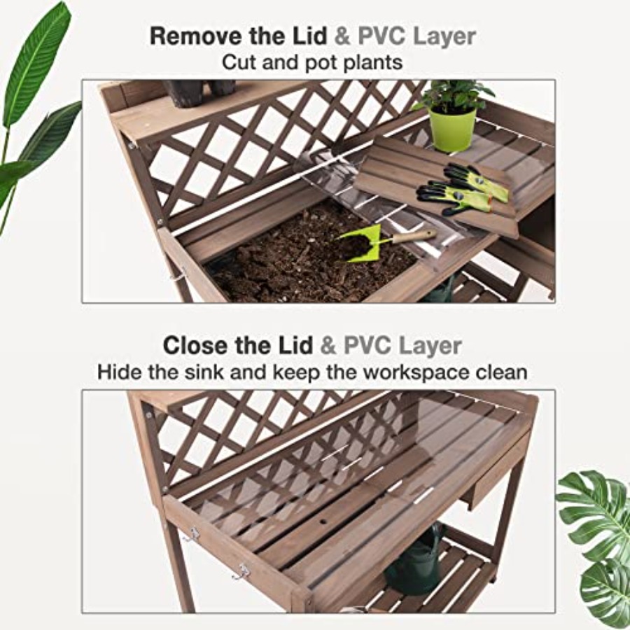 Outdoor Potting Bench For Gard - огляд і ціна Gardening Tools Wooden