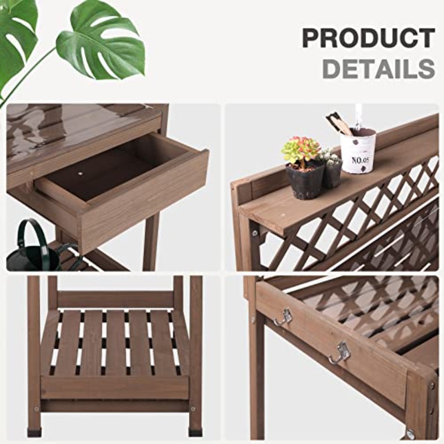 Outdoor Potting Bench For Gard - огляд і ціна Gardening Tools Wooden