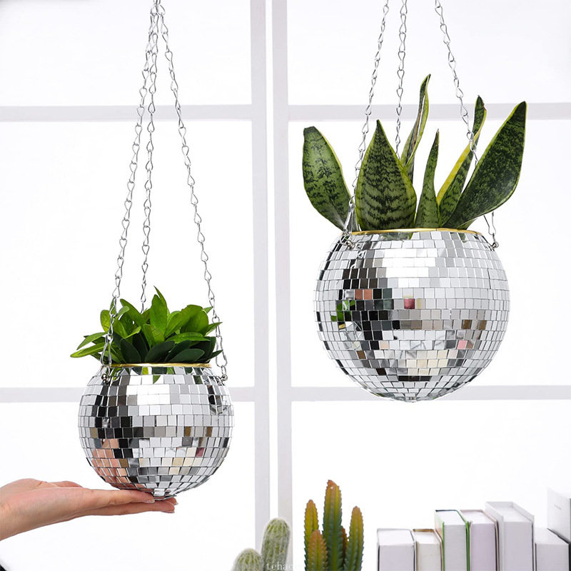Disco Mirror Ball Hanging Flow - огляд і ціна Hanging Planter Basket