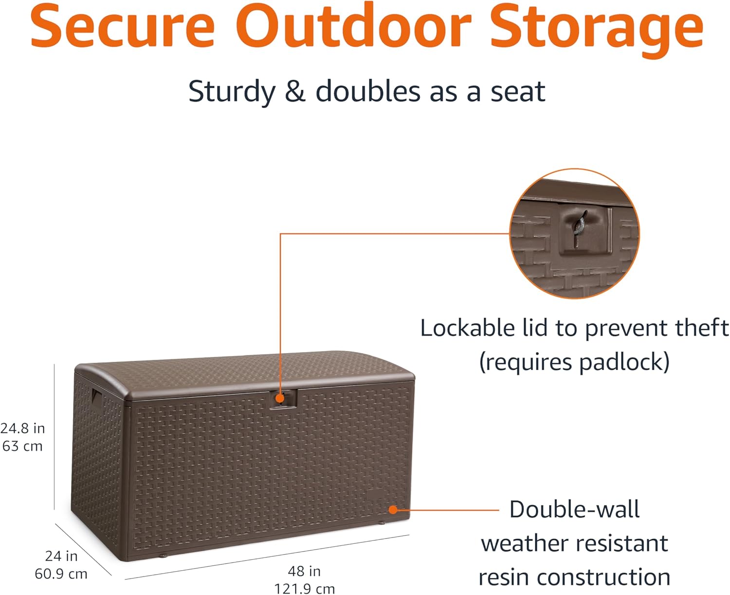 Outdoor Storage Deck Box 99 Ga - огляд і ціна Gardening Tools Images