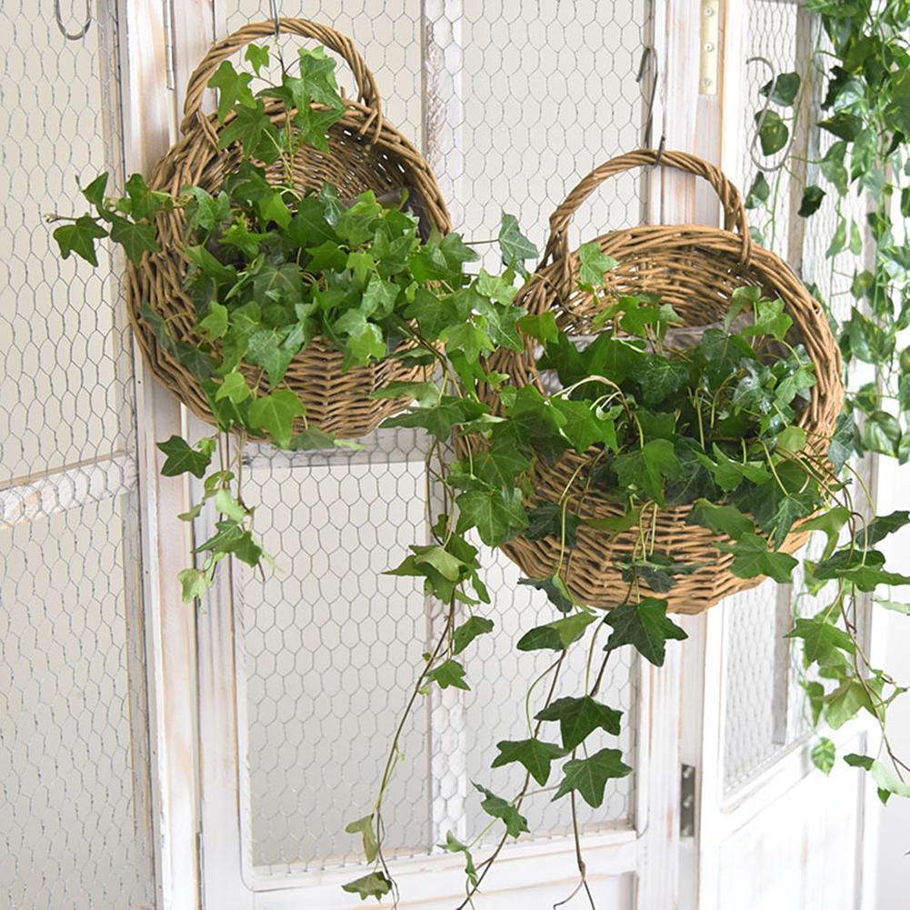 Hand Made Wicker Rattan Flower - огляд і ціна Hanging Planter Basket